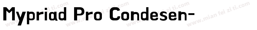 Mypriad Pro Condesen字体转换